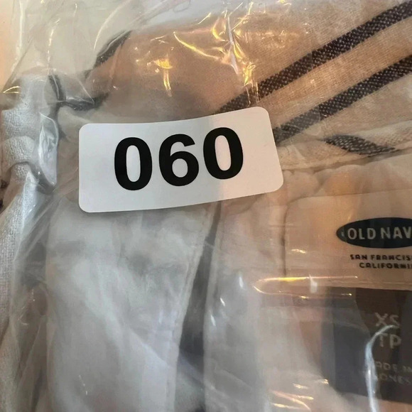 Old Navy Women White Striped Short Pullover Lined Linen Blend Dress XS nautical - Picture 7 of 7